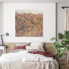 Artist Leni Kae Love On The Open Road Bedroom Interior Design Orange Pink Yellow Abstract Landscape