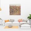 Artist Leni Kae Love On The Open Road Living Room Interior Design2 Orange Pink Abstract Landscape Sm