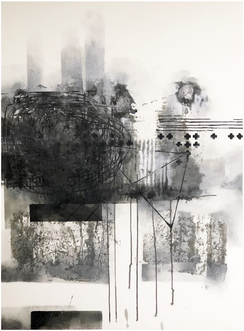 Composition No. 226 [ Black with Greys ]