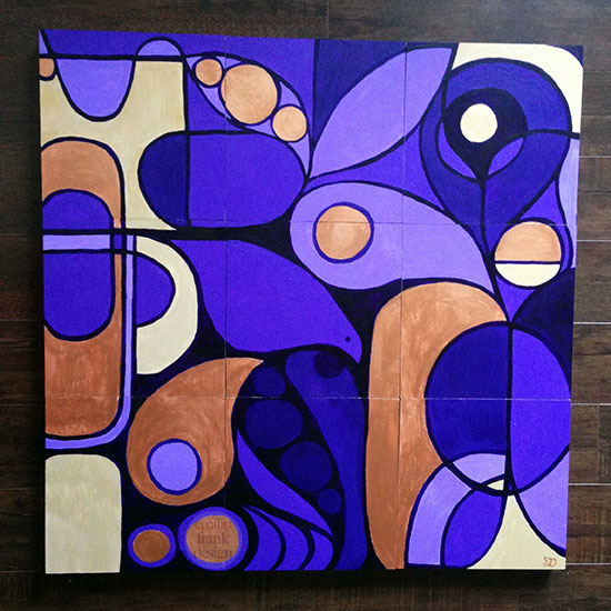 Celestial Garden – 9 piece original acrylic on wood