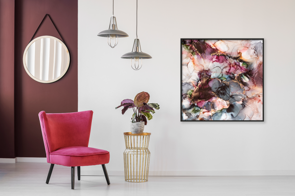 Cloud Nine Noir Fern Siebler Art Limited Edition Print Gold Leaf