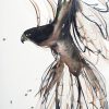 Falcon In Flight 2 Watercolour Art By Sydney Artist Leni Kae
