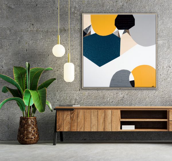 Living Room Interior Have Cabinet For Tv And Leather Armchair In