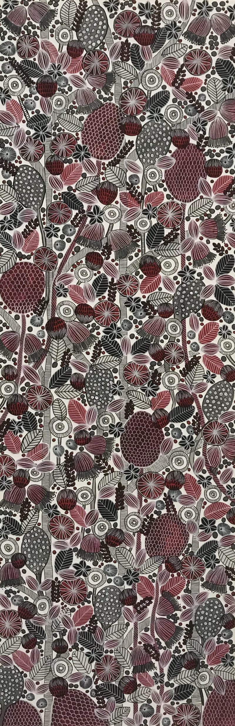 Red, Black and Grey Blooms