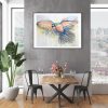 Artist Leni Kae Lounge Dining Interior Design Art Flight Of The Golden Macaw Painting On Paper