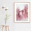 Artist Leni Kae Pink Hummingbird Joy (chrysanthemum Dreaming) Hanging Interior Design Art Painting