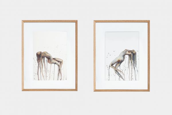 Ascension And Surrender Set Of 2 Lenikae Watercolour Art