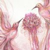 Detail2 Artist Leni Kae Pink Hummingbird Joy (chrysanthemum Dreaming) Art Painting