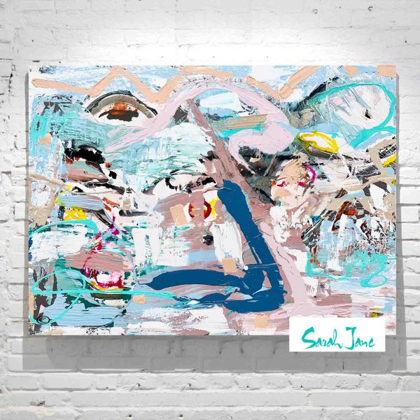 Sarah Jane Adelaide Art Abstract Painting Soft Colours Titled Like A Kid In A Candy Shop