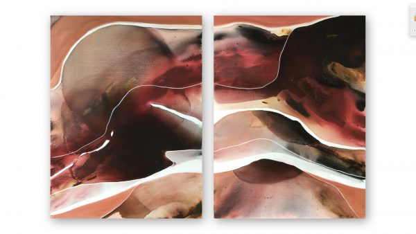 Where Flamingos Fly Diptych (2x92x122)
