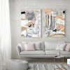 Modern Feminine Lounge Room Modern Abstract Paintings Pink Gre