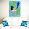 2 Lounge Blue Wren Fairy Wren Miranda Lloyd Artist