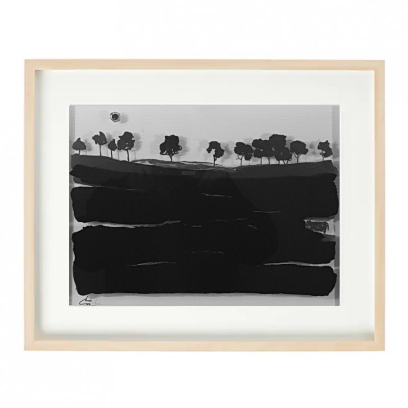 3 Dimension Black Landscape