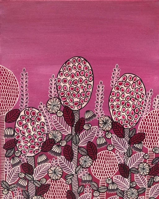 Bulbs and Blooms Red – FRAMED