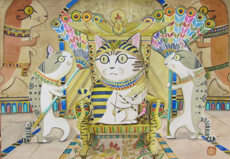 Egyptian Meow: The Throne