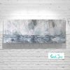 Modern Abstract Artist Sarah Jane Ocean Painting Large Rough Waves Dark Skies Titled Storm