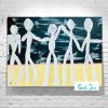Sarah Jane Artist Modern Abstract Painting People Together Fresh Colours Titled Against The Grain