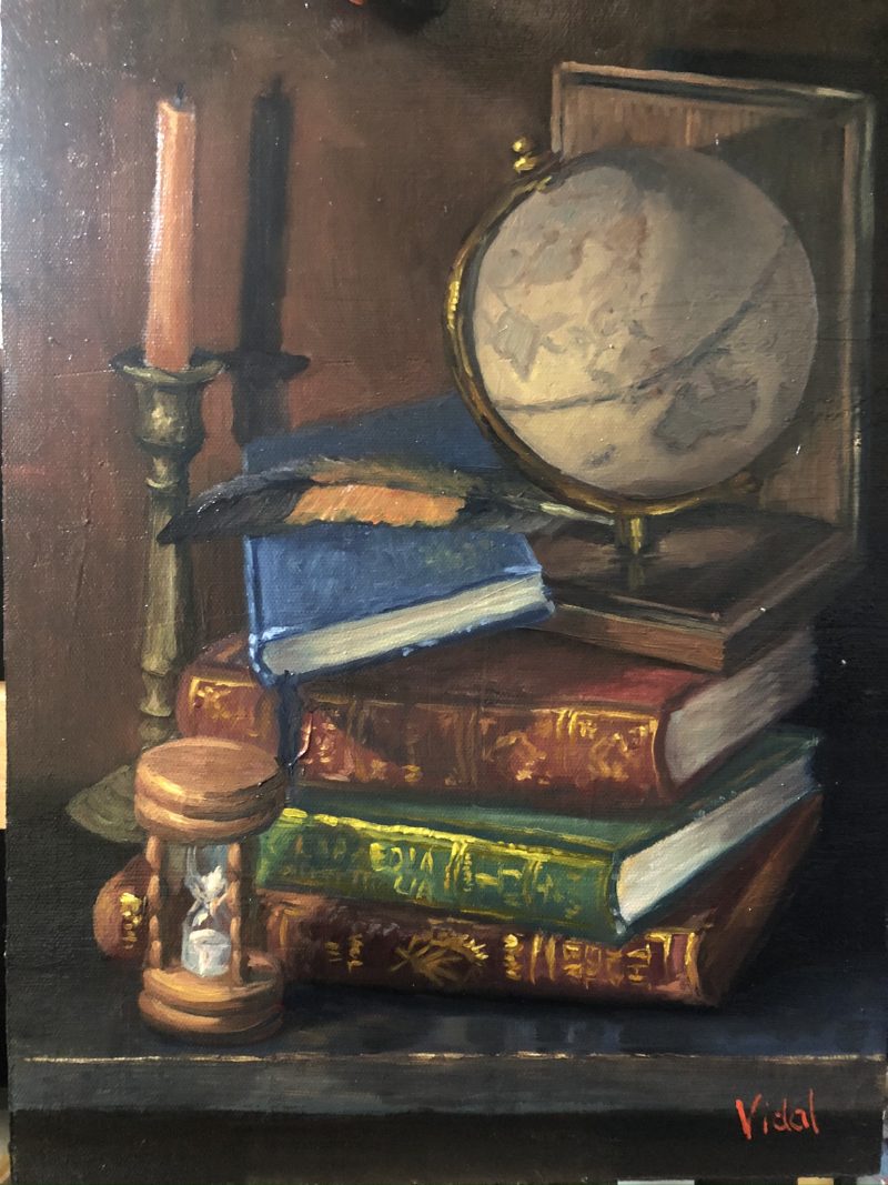 Globe, books and time