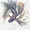 Artist Leni Kae Betta Fish Watercolour Painting Original Art Small 18.9x21