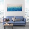 Interior Artist Leni Kae Float With Me Over Treetops Lounge Room Interior Design Blue Teal Framed Abstract Landscape Art