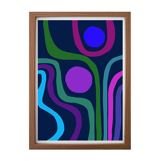 Peacock – Abstract Modernist Ltd Ed print