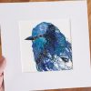 Portrait Of A Fairy Wren Sydney Artist Leni Kae Original Painting