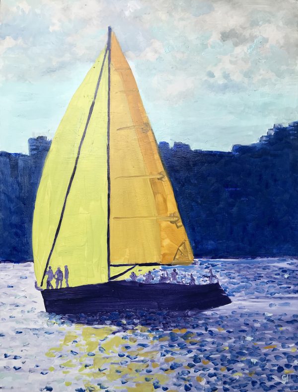 Yellow Spinnaker Silhouette