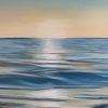 Close Up Our Golden Hour Oil Ocean Painting On Canvas