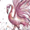 1 Print Leni Kae Dance Of The Pink Flamingo 1 Watercolour Art