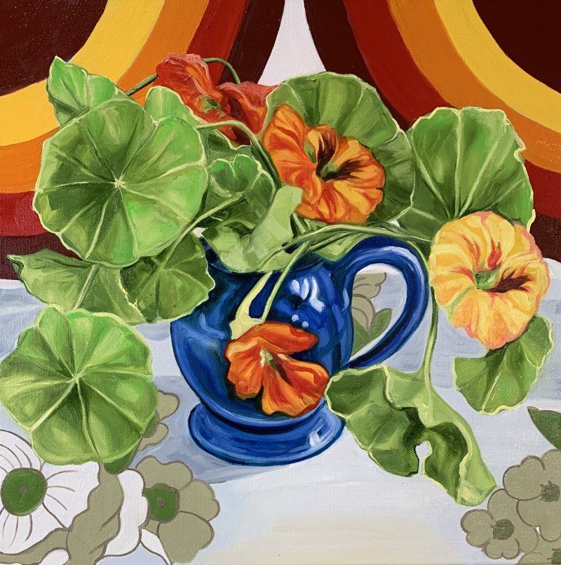 70’s Bright Double Pop and the Nasturtiums