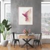 Artist Leni Kae Flight Of The Galah Lounge Room Art Interior Design Framed Eg Pink Grey Bird Flying Watercolour Art