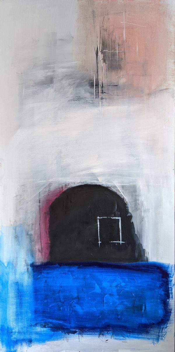 'black Head With A Square Eye'. 61cm X 121cm. Acrylic On Canvas. May 2020