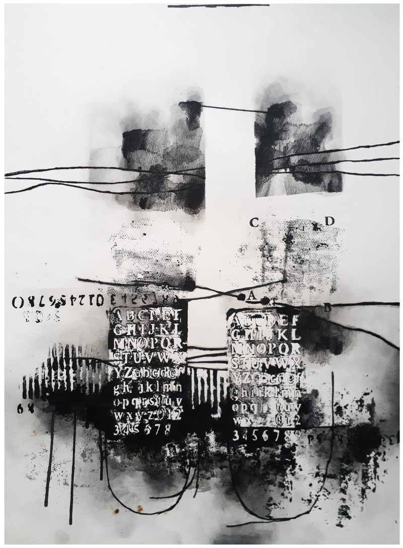 Composition No. 263 Black Lines