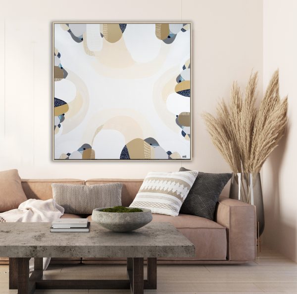 3d Mockup Photo Frame In Modern Interior Of Living Room