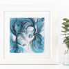 Dance Of The Blue Betta Fish Framed Eg2 Artist Leni Kae Original Watercolour And Acrylic Art 2
