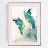 Dance Of The Butterflies Artist Leni Kae Interior Design Framed Eg2 Original Watercolour Art2