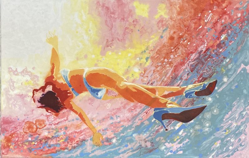 Afternoon swim in my Louboutin’s