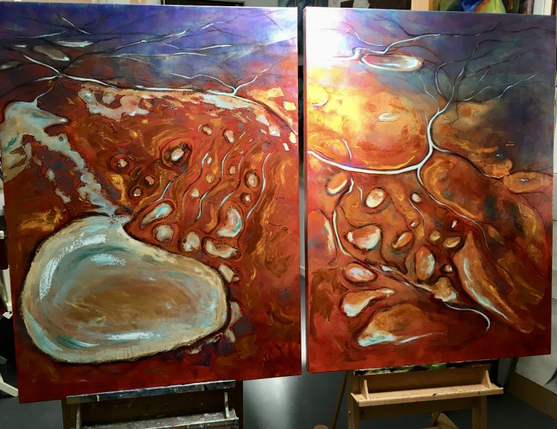 Outback Saltpans of Central Australia diptych