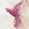 Leni Kae Flight Of The Galah Pink Grey Bird Flying Watercolour Art