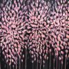 Leni Kae Romance In The Night Detail Pink Coral Black Abstract Landscape Artwork