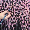 Leni Kae Romance In The Night Wip Artist Studio Pink Coral Black Abstract Landscape Artwork