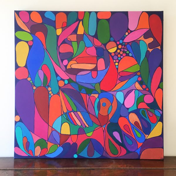 Love Birds Acrylic On Canvas Commission Shana Danon