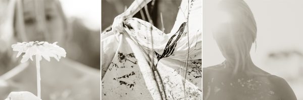 Painted Flower Triptych