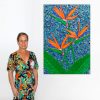 Me Bird Of Paradise Textured Abstract Painting Miranda Lloyd