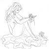 Artist Leni Kae Roses By The Lake Ed2 Original Line Art Drawing Copyright
