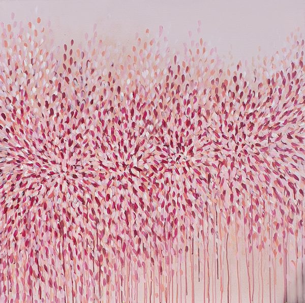 Artist Leni Kae Whispers For You In Pink Pink Abstract Landscape