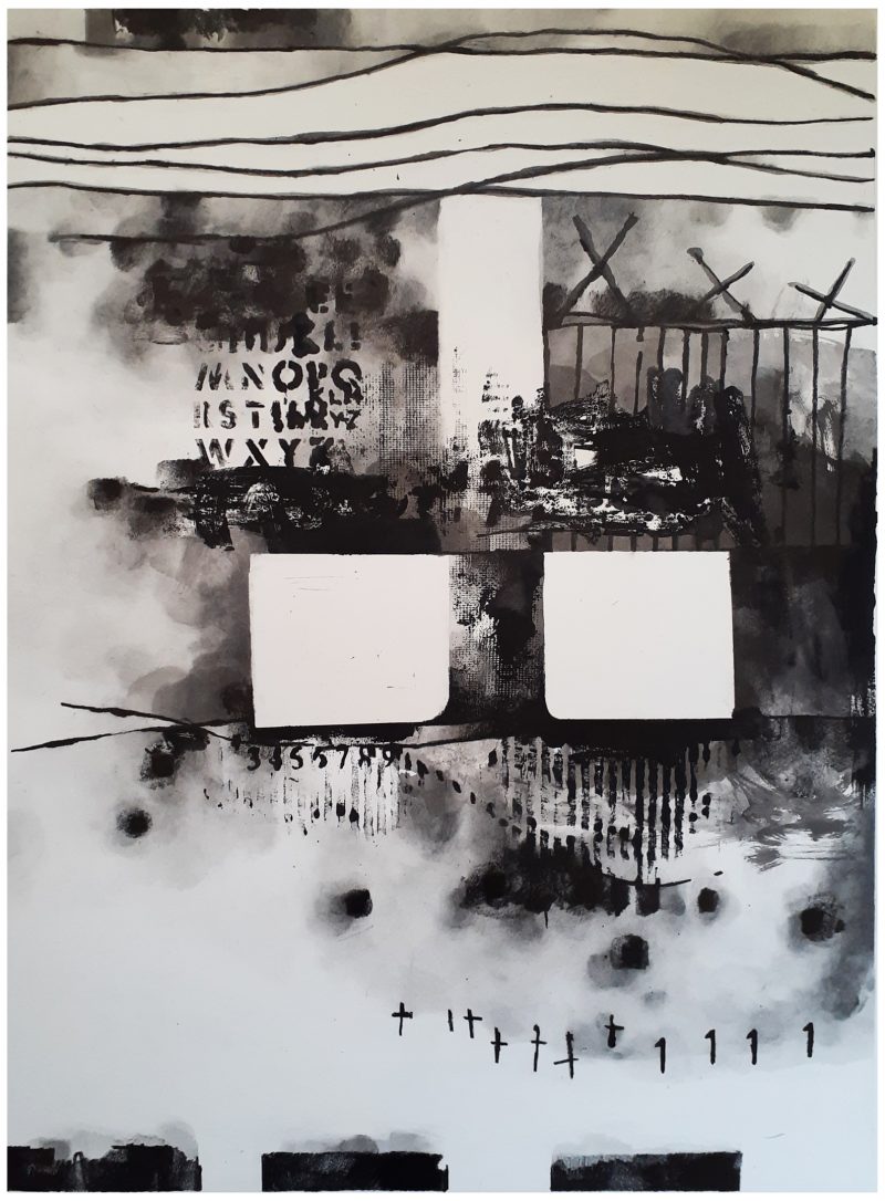 Composition No. 265 Two White Squares