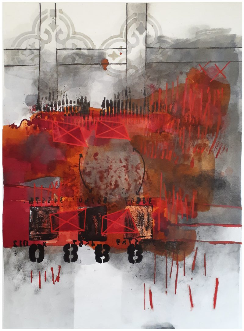 Composition No. 266 Many Red Lines