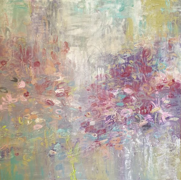 Garden With Roses High Rise Glass Table