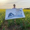 Sarah Jane Canola Fields Of South Australia Bodyline X Abstract Figurative Painting
